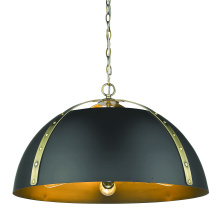 Golden 6928-5P AB-BLK - Golden Lighting Aldrich 5-light Chandelier in Aged Brass